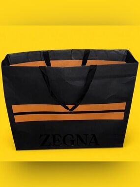 Zegna Black and Orange Men's Tote Bag